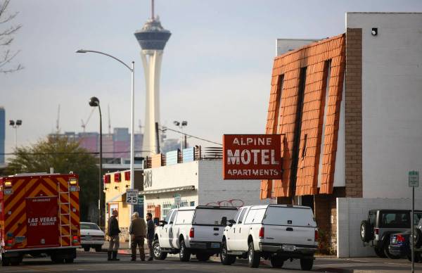 In this Dec. 21, 2019, file photo, Las Vegas firefighters respond to the scene of a fire at the ...