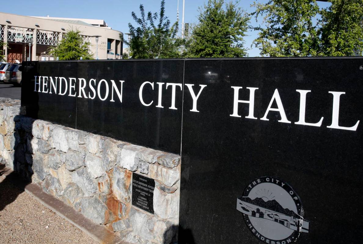 Henderson City Hall. (Bizuayehu Tesfaye/Las Vegas Review-Journal) @bizutesfaye