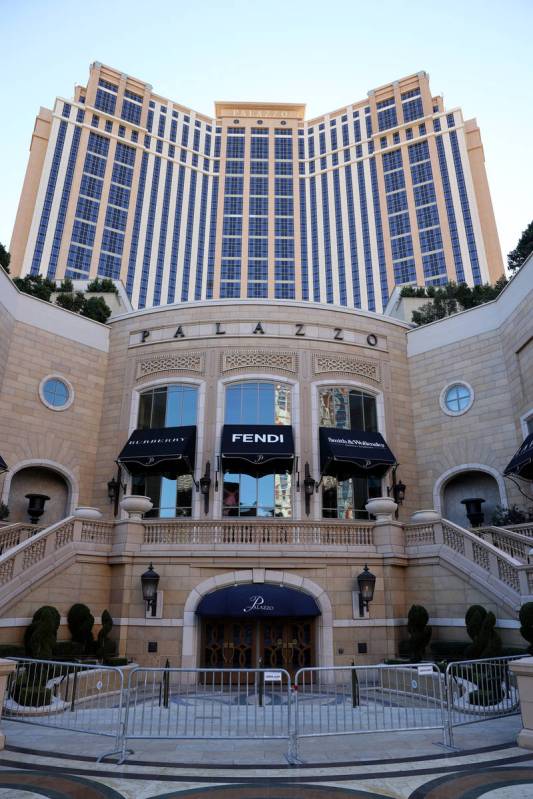 The Palazzo on the Strip in Las Vegas Wednesday, March 3, 2021. Las Vegas Sands Corp. has sold ...