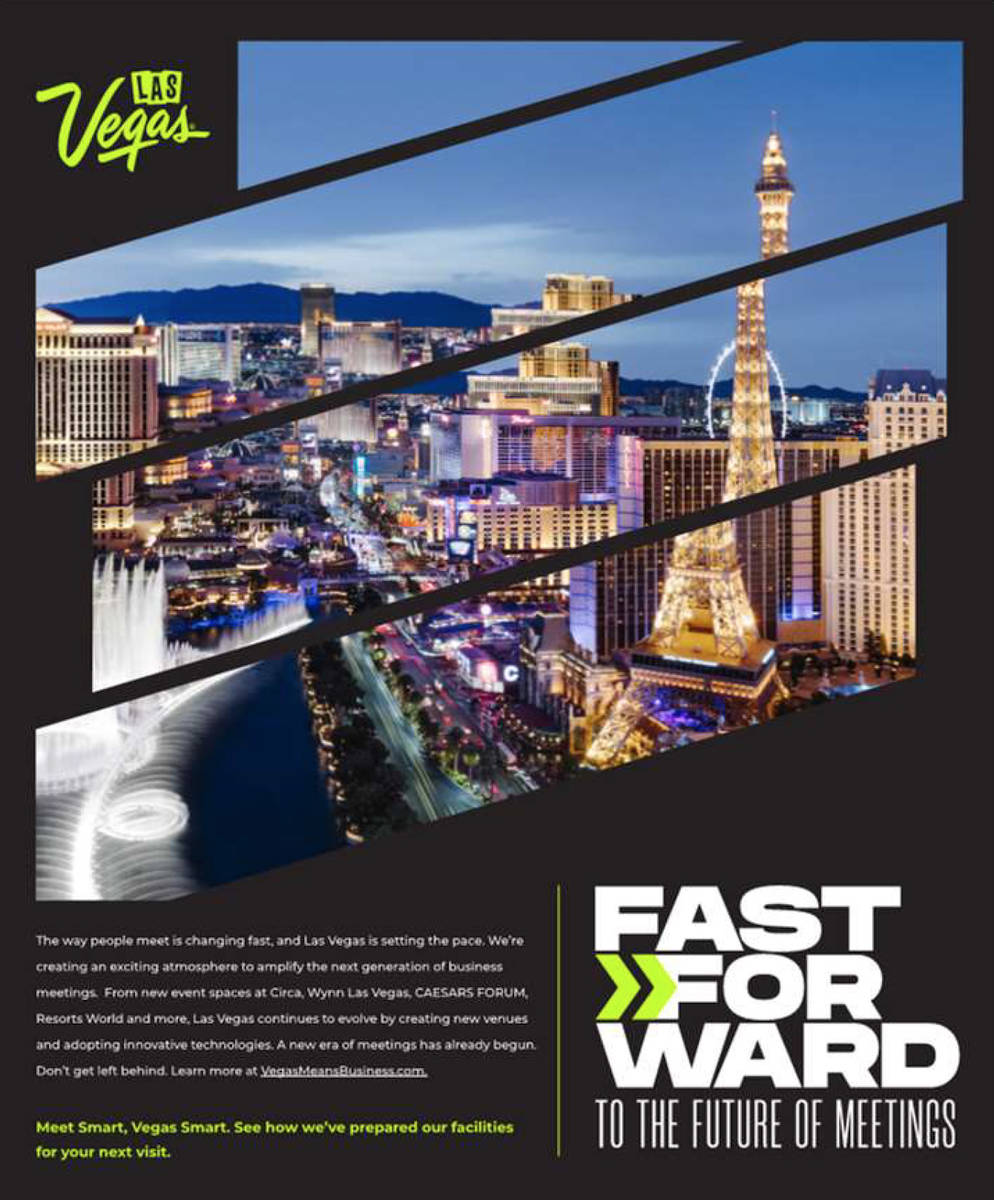Las Vegas Convention and Visitors Authority marketing material presented on Tuesday, March 9, 2 ...