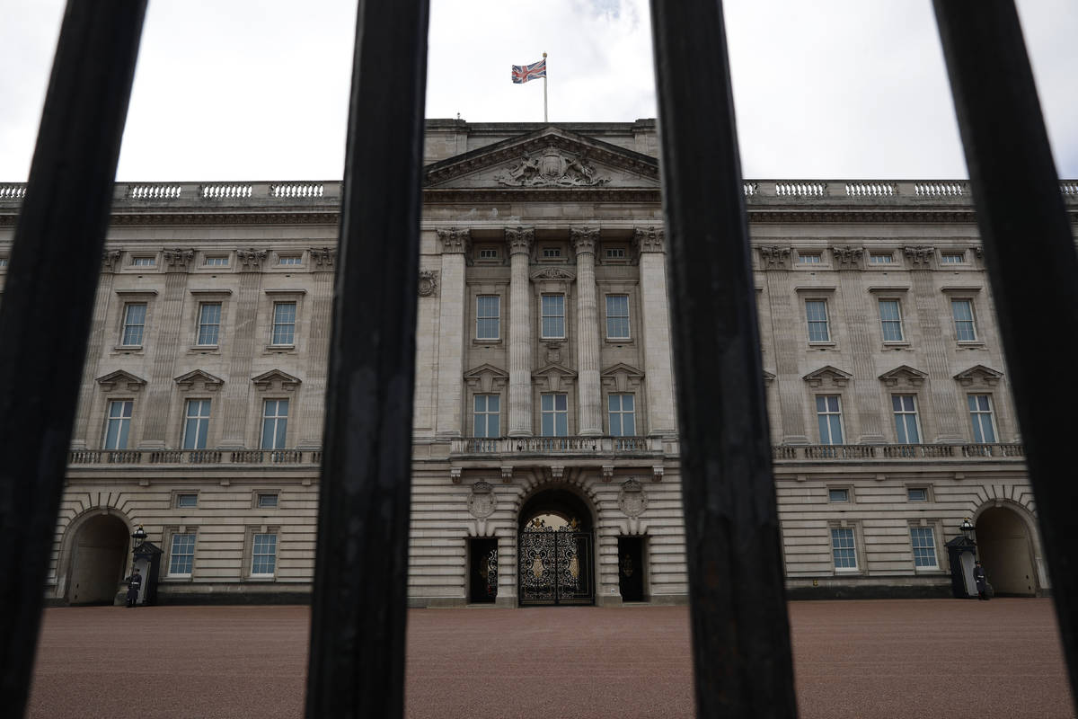 Buckingham Palace, the official London residence of Britain's Queen Elizabeth II is seen throug ...