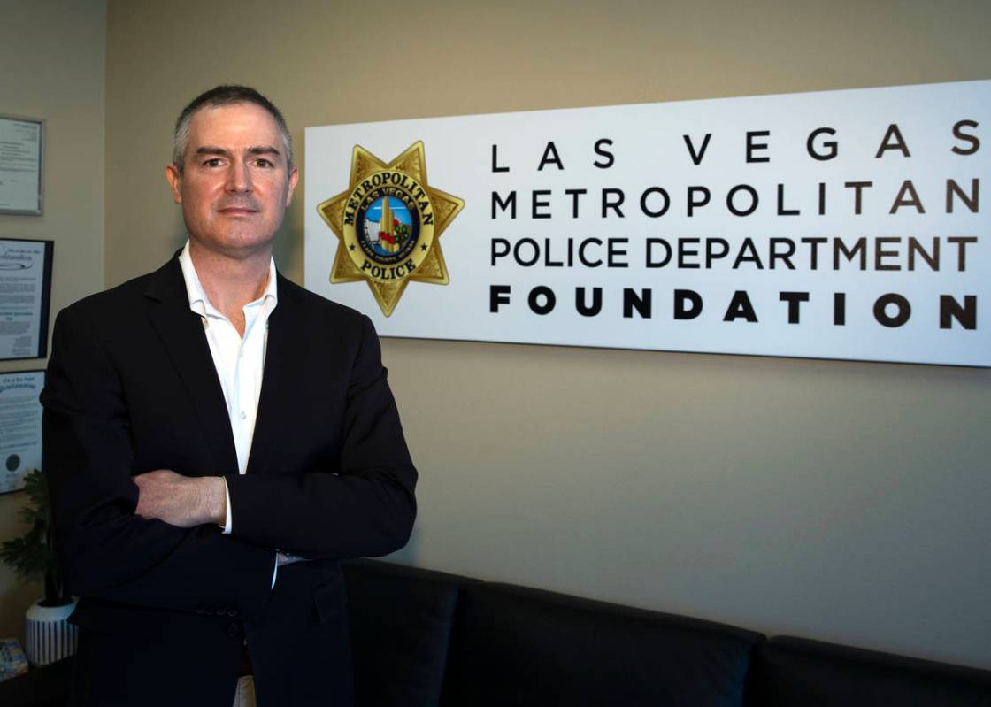 Tom Kovach, executive director of the Las Vegas Metropolitan Police Foundation, poses for a pho ...