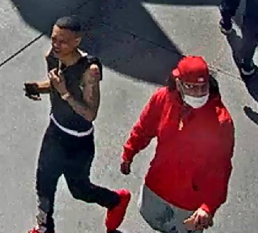 Two suspects in a Friday, March 5, 2021, shooting neat Las Vegas Boulevard South and Tropicana ...