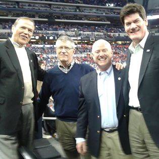 Big West Commissioner Dan Butterly (third from left) at the Final Four in 2015 with former long ...