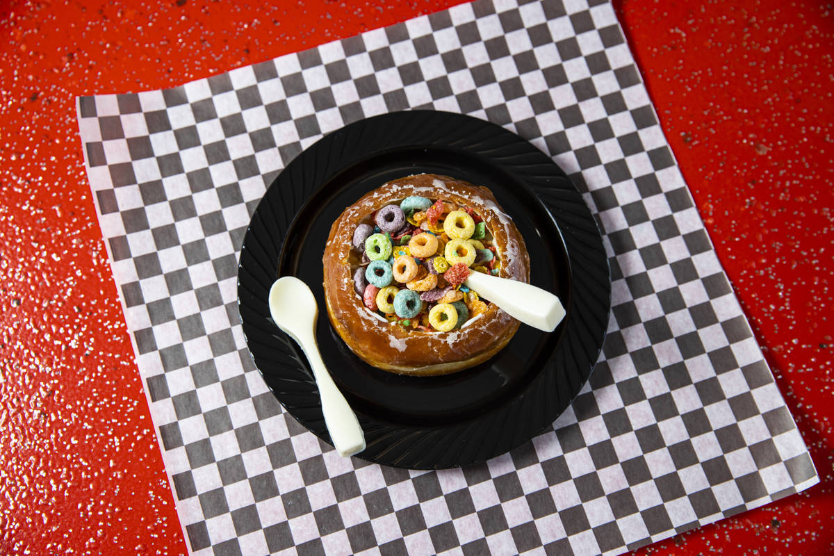 The cereal bowl donut, created by Chef Robert Teddy, at Wicked Donuts in Las Vegas on Tuesday, ...