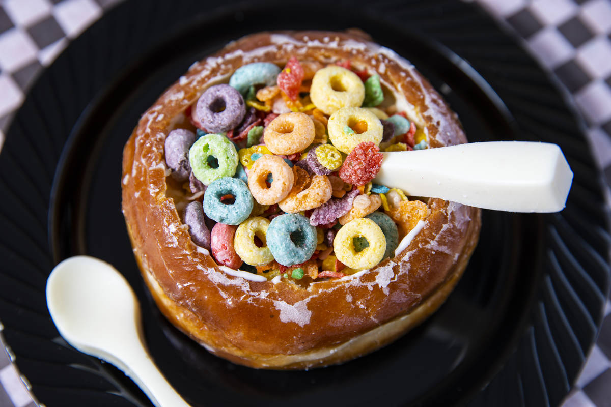 The cereal bowl donut, created by Chef Robert Teddy, at Wicked Donuts in Las Vegas on Tuesday, ...