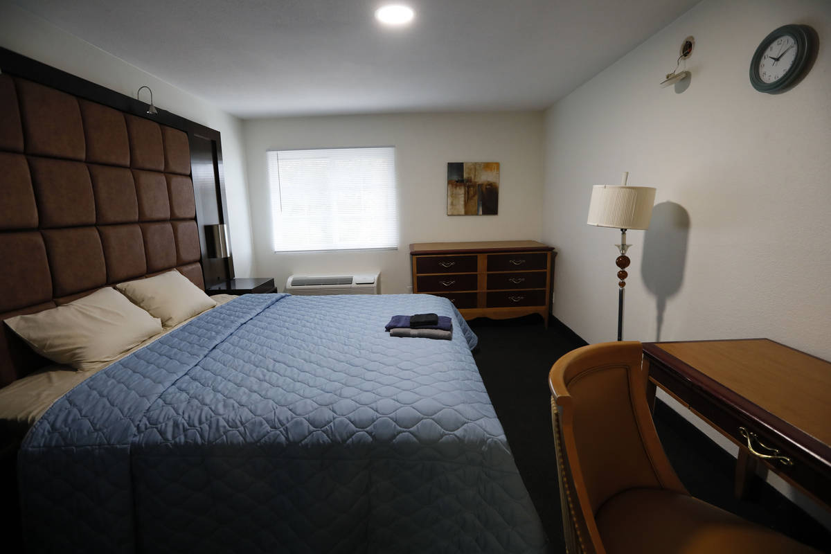 A patient room is seen at the Vance Johnson Recovery Center in Las Vegas, Wednesday, March 10, ...