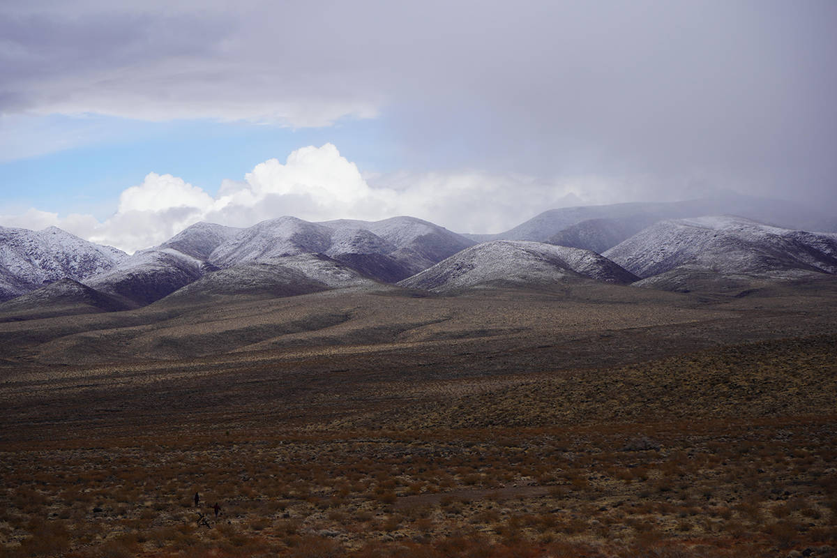 Sloan Canyon on Friday, March 12, 2021. (Carrie Geer / Las Vegas Review-Journal)