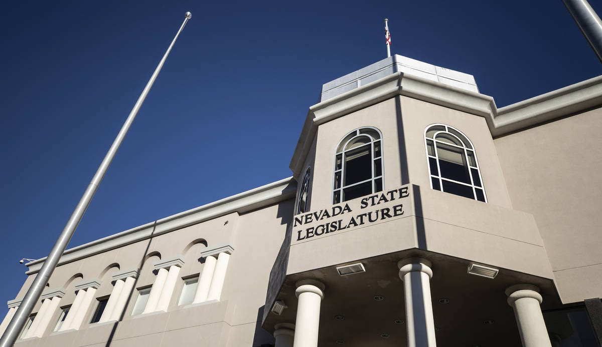 The Nevada State Legislature Building at the state Capitol complex on Sunday, Jan. 17, 2021, in ...