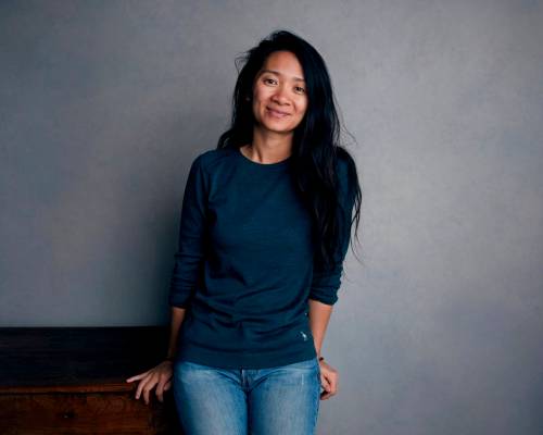 Chloe Zhao poses for a portrait to promote her film "Nomadland" during the Sundance Film Festiv ...