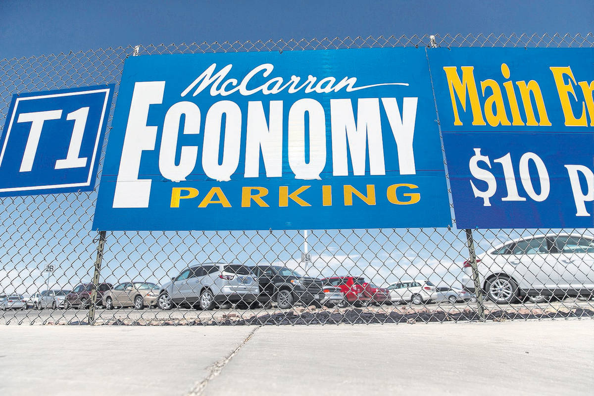 The Economy Parking Lot at McCarran International Airport on Thursday, June 28, 2018, in Las Ve ...