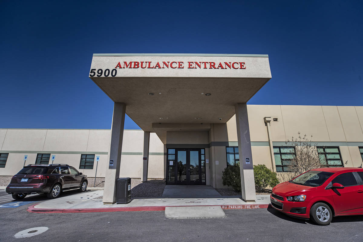 Montevista Hospital on Wednesday, March 17, 2021, in Las Vegas. (Benjamin Hager/Las Vegas Revie ...