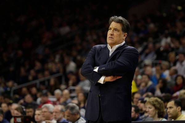 St. John's head coach Steve Lavin in action during an NCAA college basketball game against Vill ...