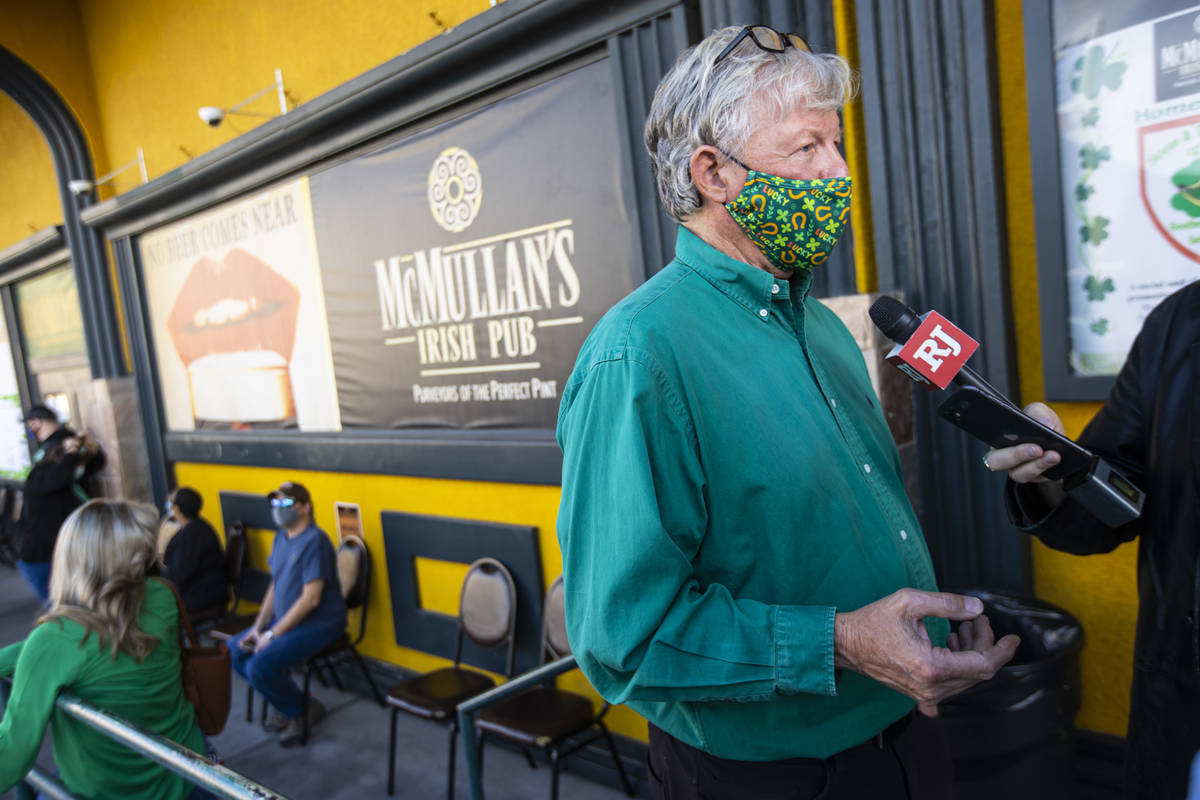 Brian McMullan, owner of McMullan's Irish Pub, talks about his experience as people gather to c ...