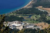 The MontBleu Resort at Stateline, Nev., is seen at bottom right in this file photo. (AP Photo/R ...