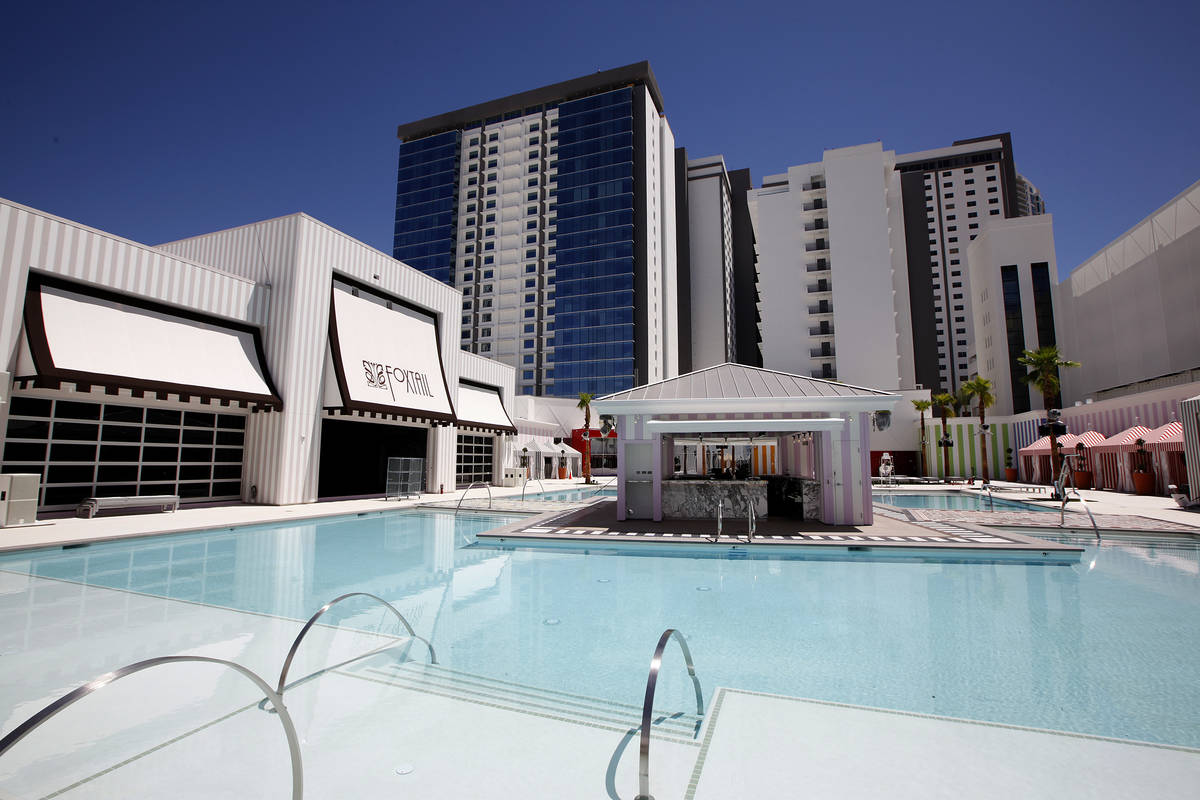 The pool at SLS in Las Vegas on Thursday, August 7, 2014. The SLS will open to the public on Au ...