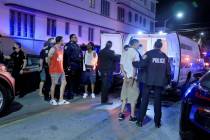 City of Miami Beach Police officers arrest several males on Ocean Drive and 10th Street as spri ...