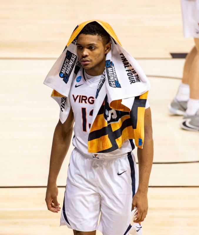 Virginia guard Casey Morsell (13) walks off the court after the team's loss to Ohio in a first- ...