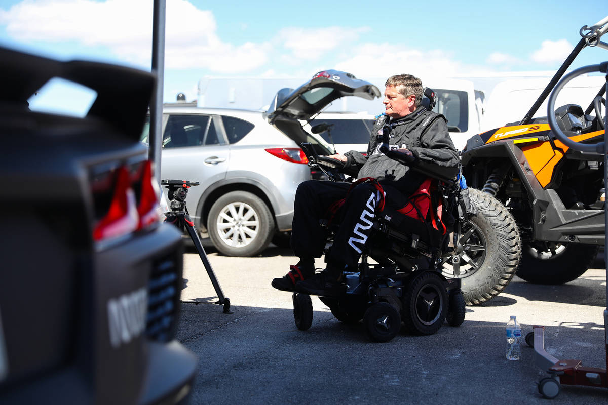 Quadriplegic race car team owner Sam Schmidt after racing at the Ultimate Street Car Associatio ...