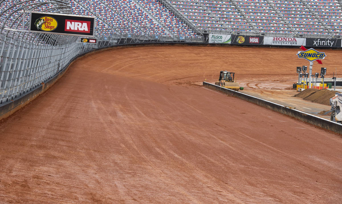Bristol Motor Speedway has transformed the half-mile concrete track into a dirt track, in Brist ...