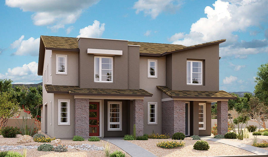 Richmond American Homes features several floor plans at its Amberock neighborhood in Lake Las V ...