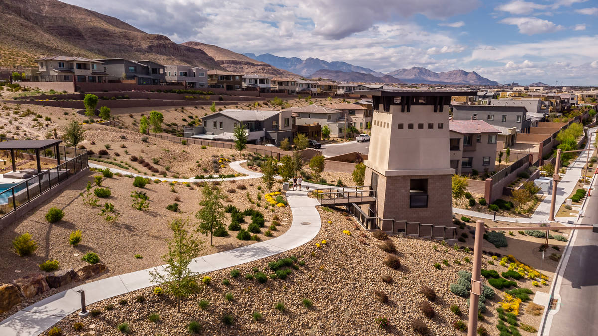 Low water-use landscapes are common throughout Summerlin, including The Cliffs village. (Summerlin)