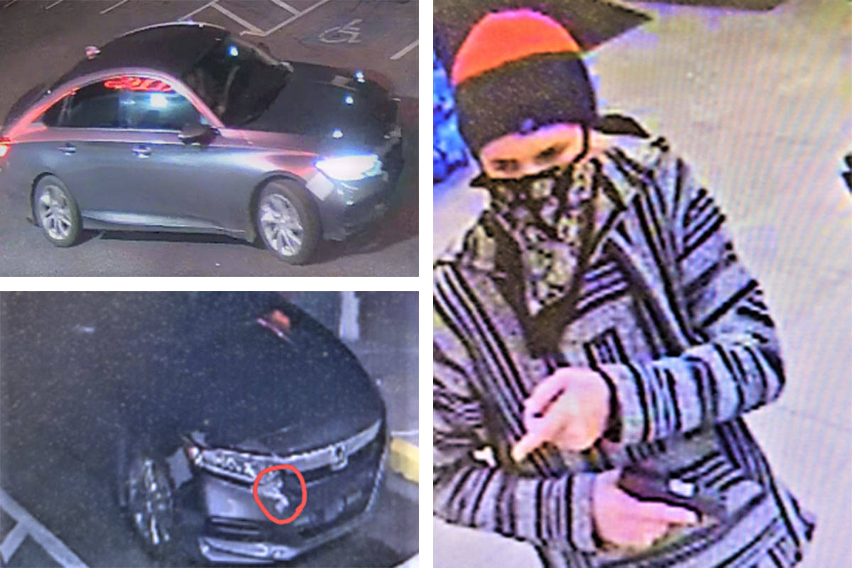 A Honda Accord with some damage might be used by a man connected to several robberies across th ...