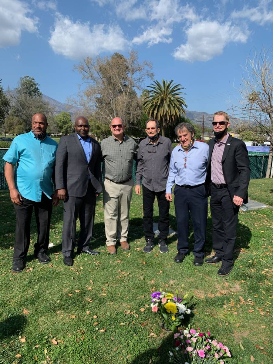 Former UNLV football players and assistant coaches paid respects to former Rebels coach Wayne N ...