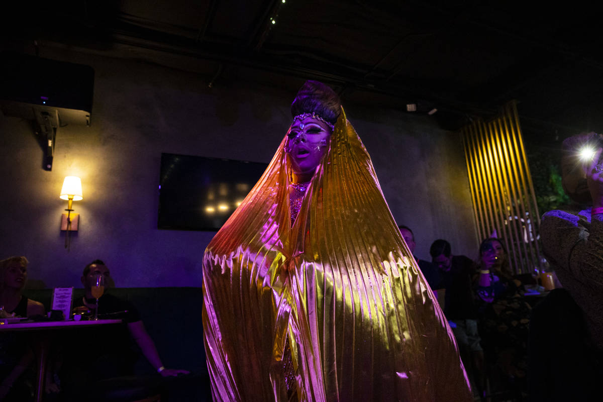 Drag queen Alexis Mateo performs during the "Bottomless Drag Brunch" show at The Gard ...