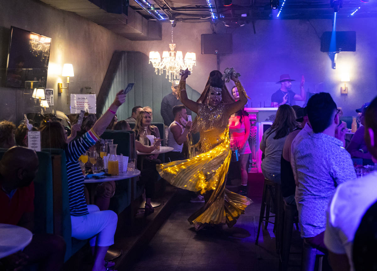Drag queen Alexis Mateo performs during the "Bottomless Drag Brunch" show at The Gard ...