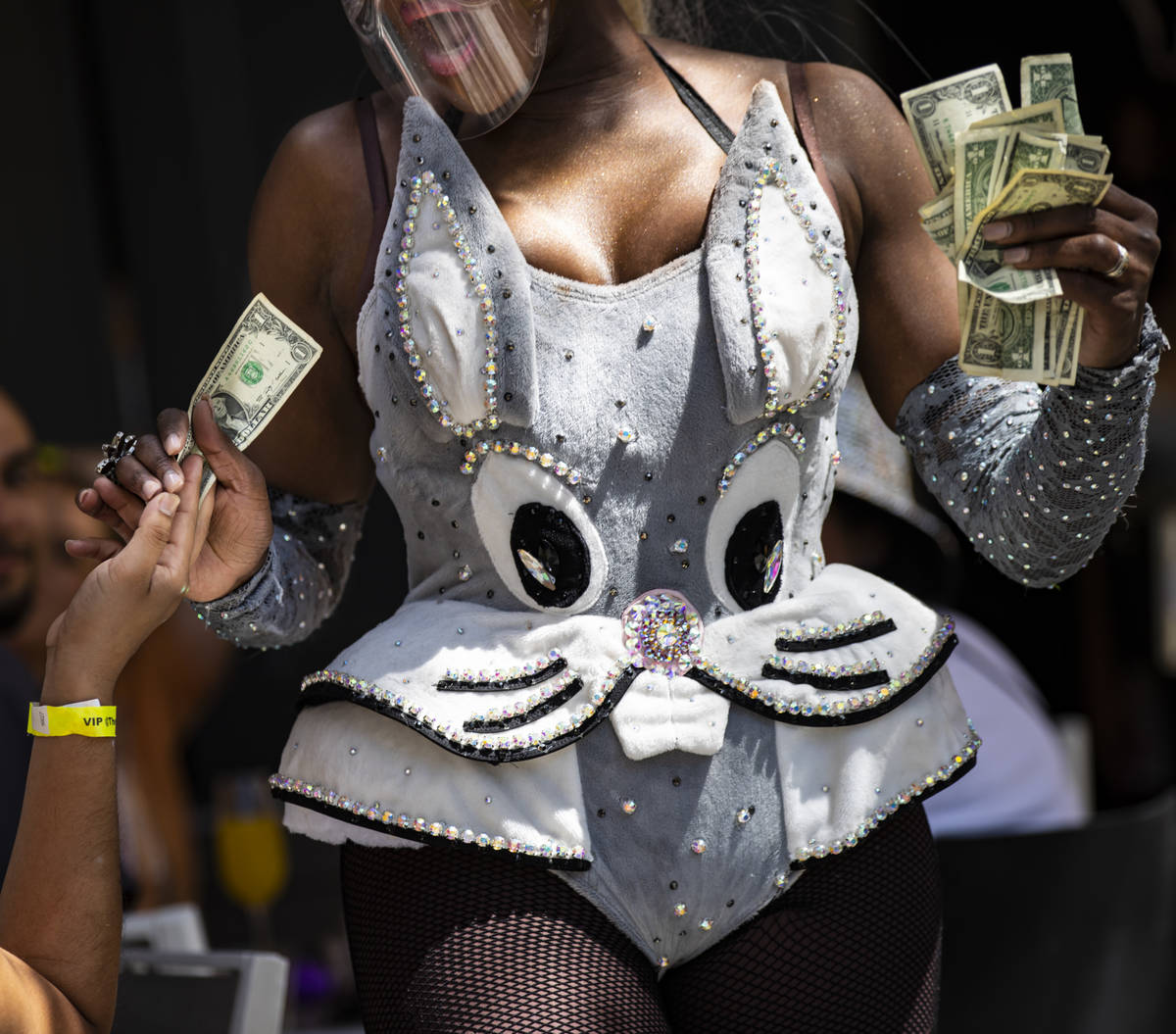 Drag queen Coco Montrese performs during the "Bottomless Drag Brunch" show at The Gar ...