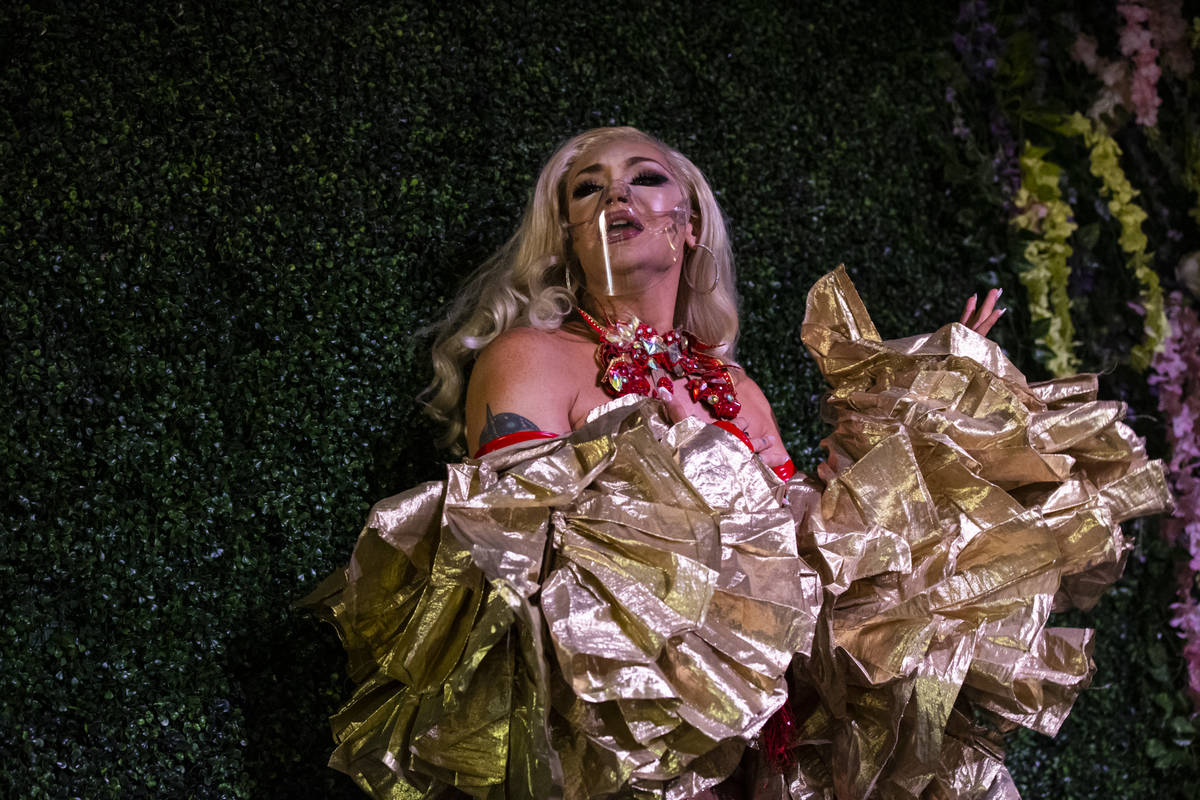 Drag queen Kylie Sonique performs during the "Bottomless Drag Brunch" show at The Gar ...
