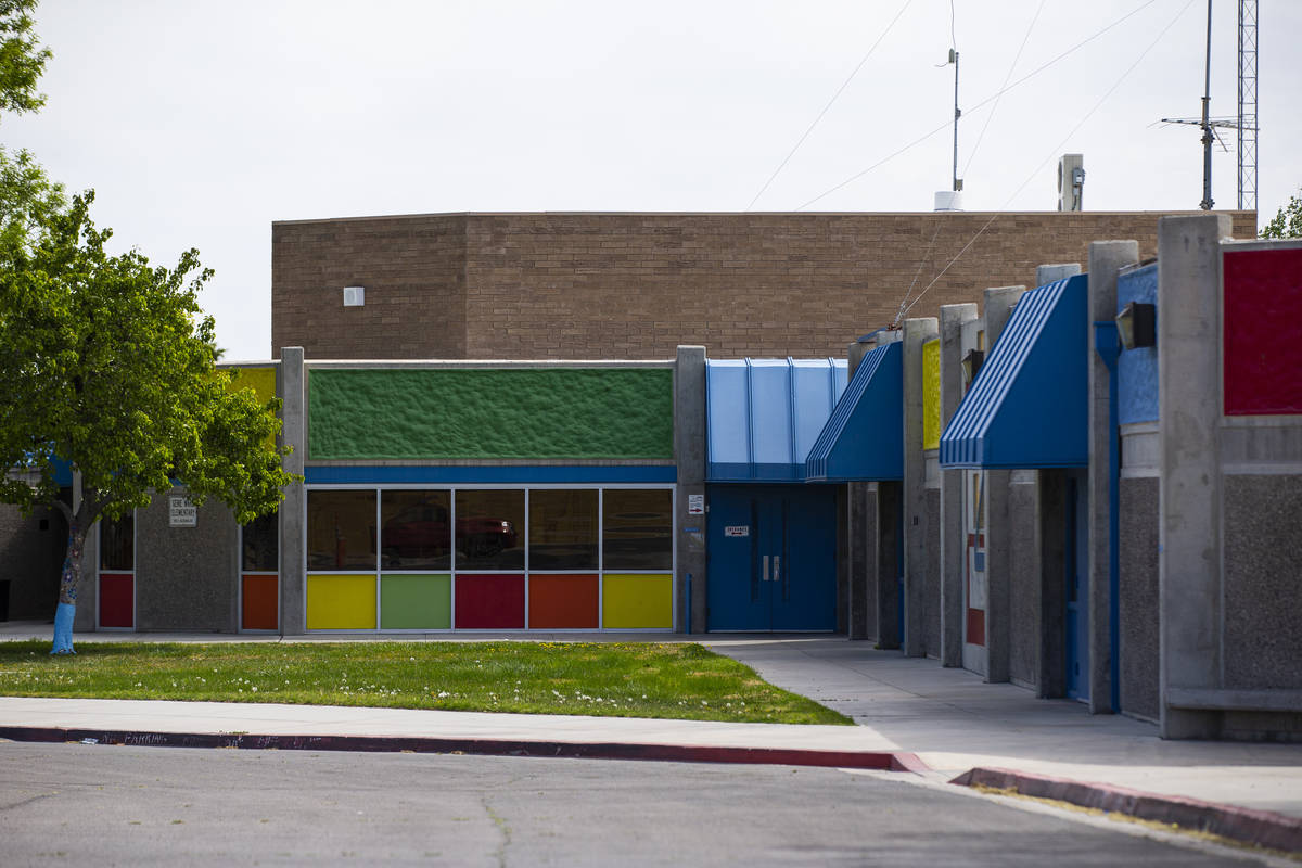 Gene Ward Elementary School in Las Vegas on Thursday, April 1, 2021. (Chase Stevens/Las Vegas R ...