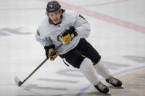 Golden Knights center Cody Glass (9) skates during training camp on Wednesday, Jan. 6, 2021, at ...