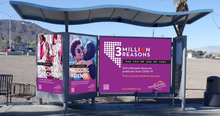 A new advertisement campaign "3 Million Reasons" aims to convince Nevadans to get the COVID-19 ...