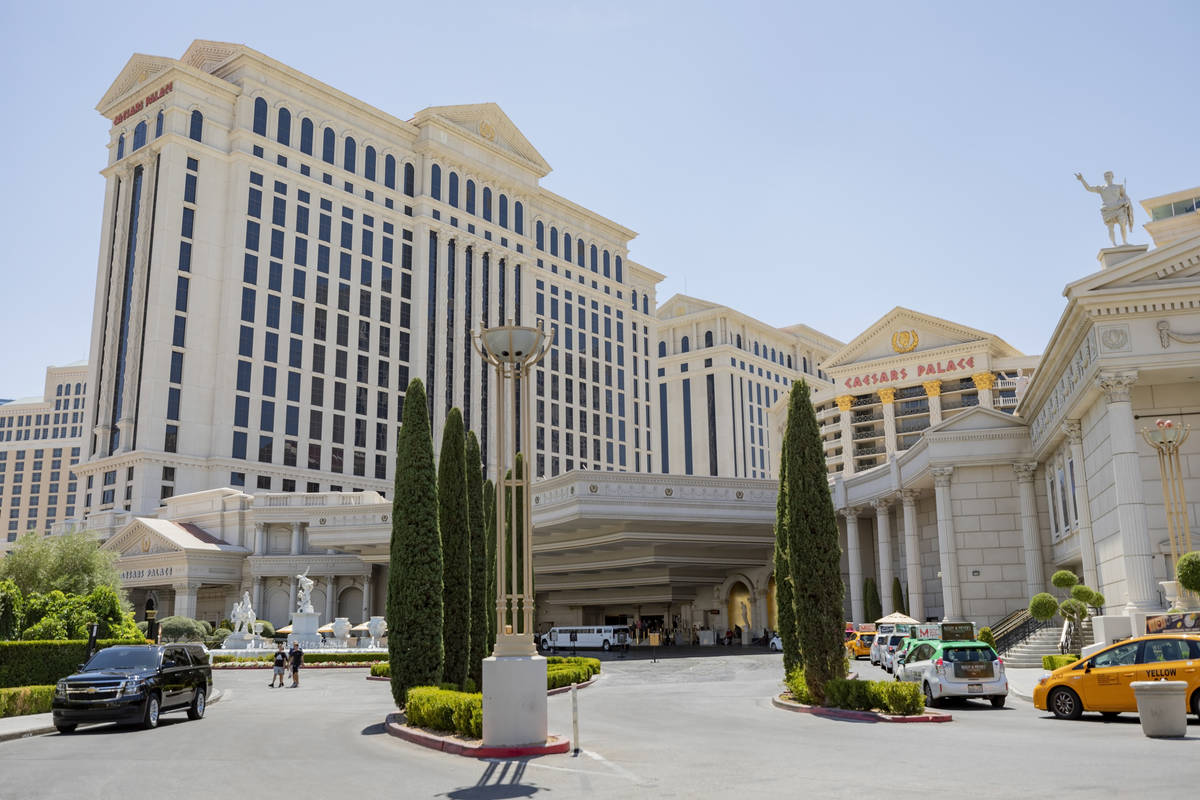 Caesars Palace hotel and casino is seen on the Las Vegas Strip, Thursday, Aug. 6, 2020, in Las ...