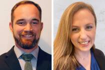 Christopher Peterson, left, and Jennifer Shomshor are joining the ACLU of Nevada as staff attor ...