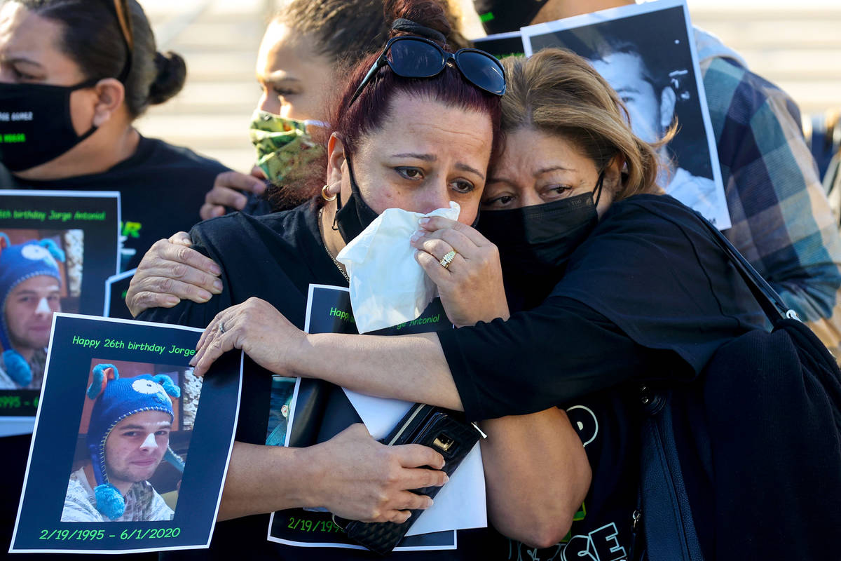 Jeanne Llera mother of Jorge Gomez, a Black Lives Matter protester who was shot and killed by L ...