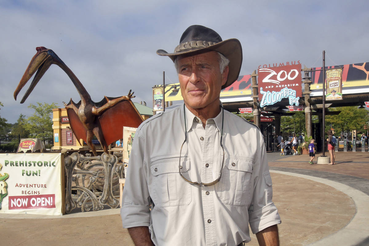 FILE—In this file photo from Sept. 5, 2013, Jack Hanna stands at the front entrance of t ...