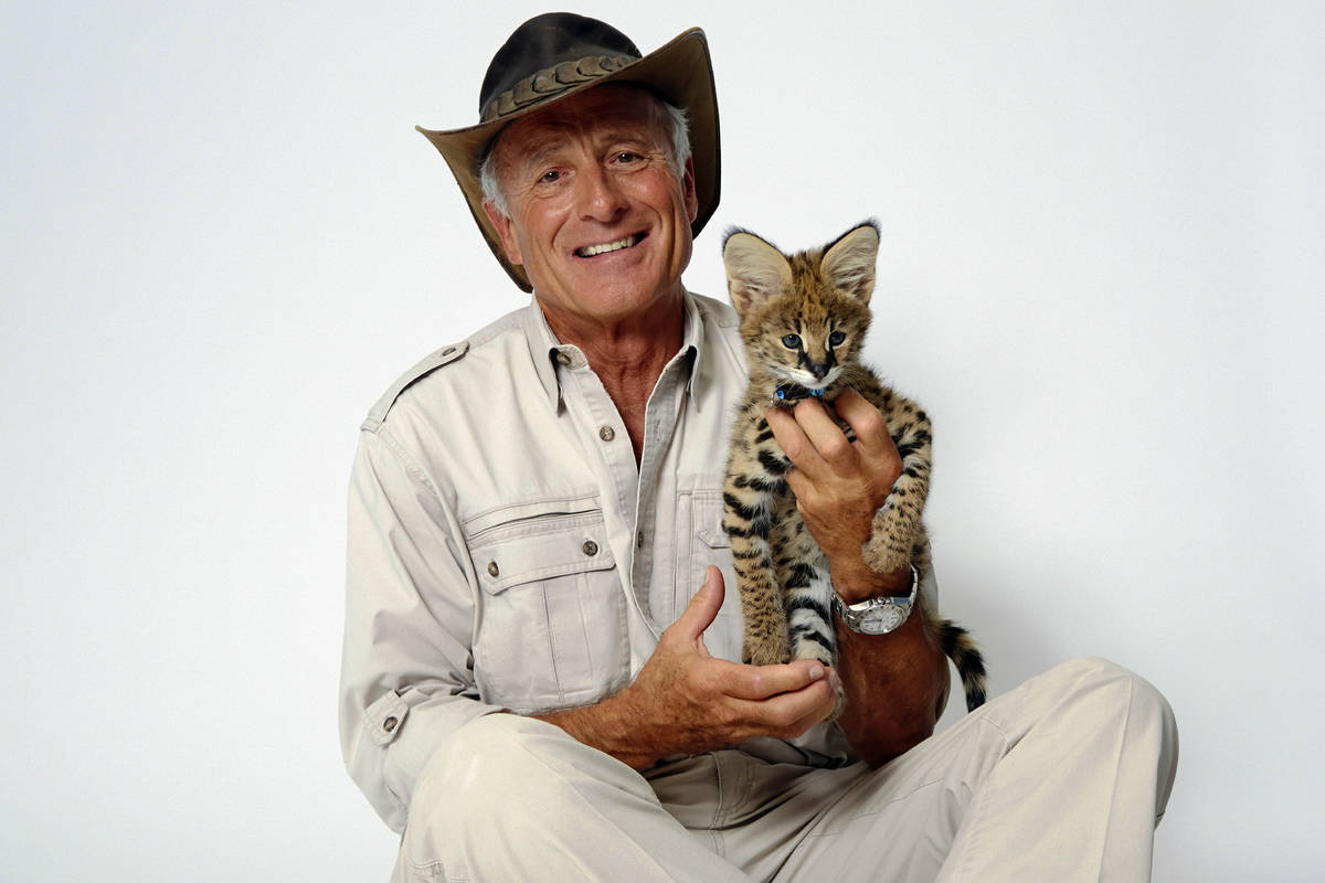 FILE - Wildlife advocate Jack Hanna poses for a portrait with a serval cub in New York on Oct. ...
