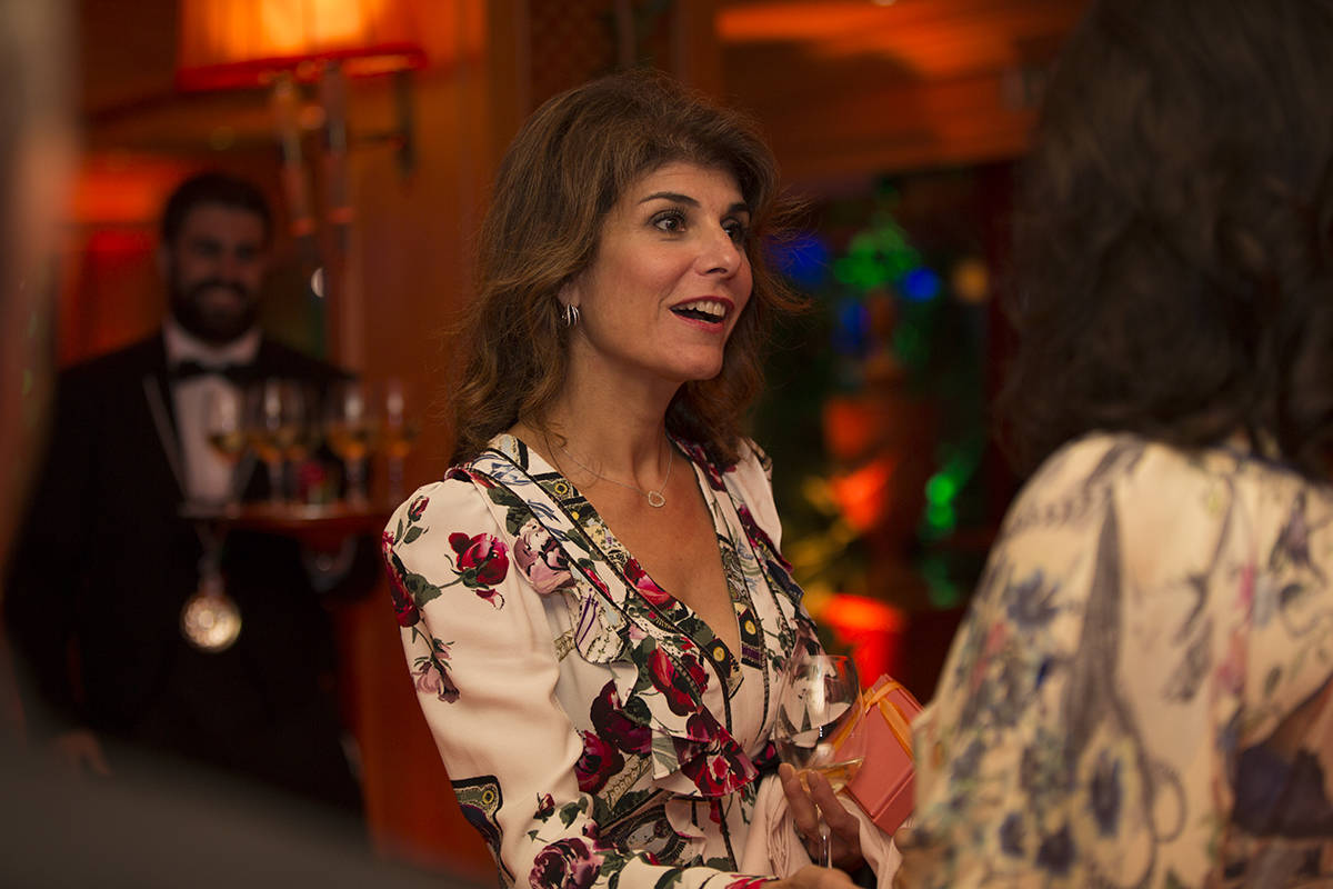 Keep Memory Alive founder Camille Ruvo welcomes guests to the An Italian Affair in Rome, Italy, ...