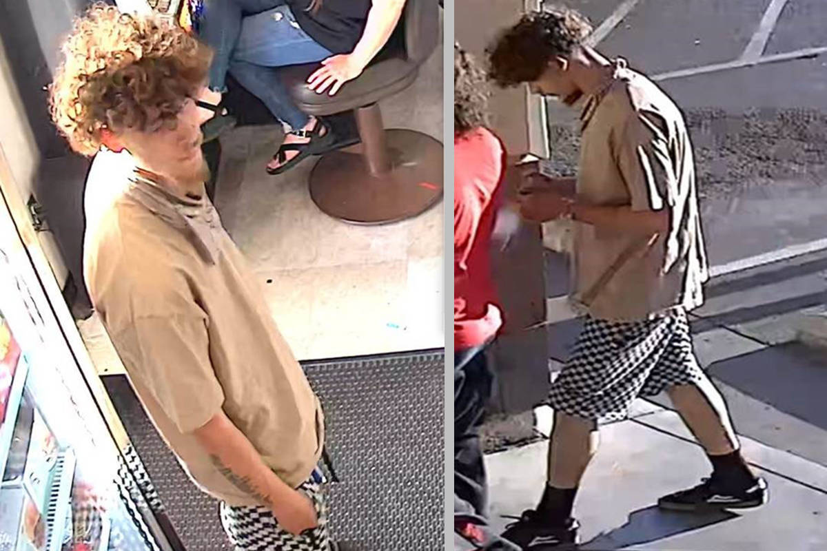 Las Vegas gang detectives are asking for help identifying a man suspected of stabbing another l ...