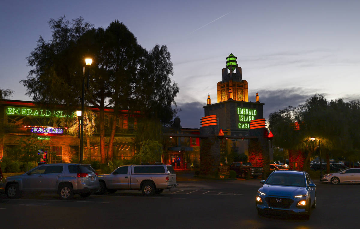 An exterior view of the Emerald Island Casino in the Water Street District of downtown Henderso ...