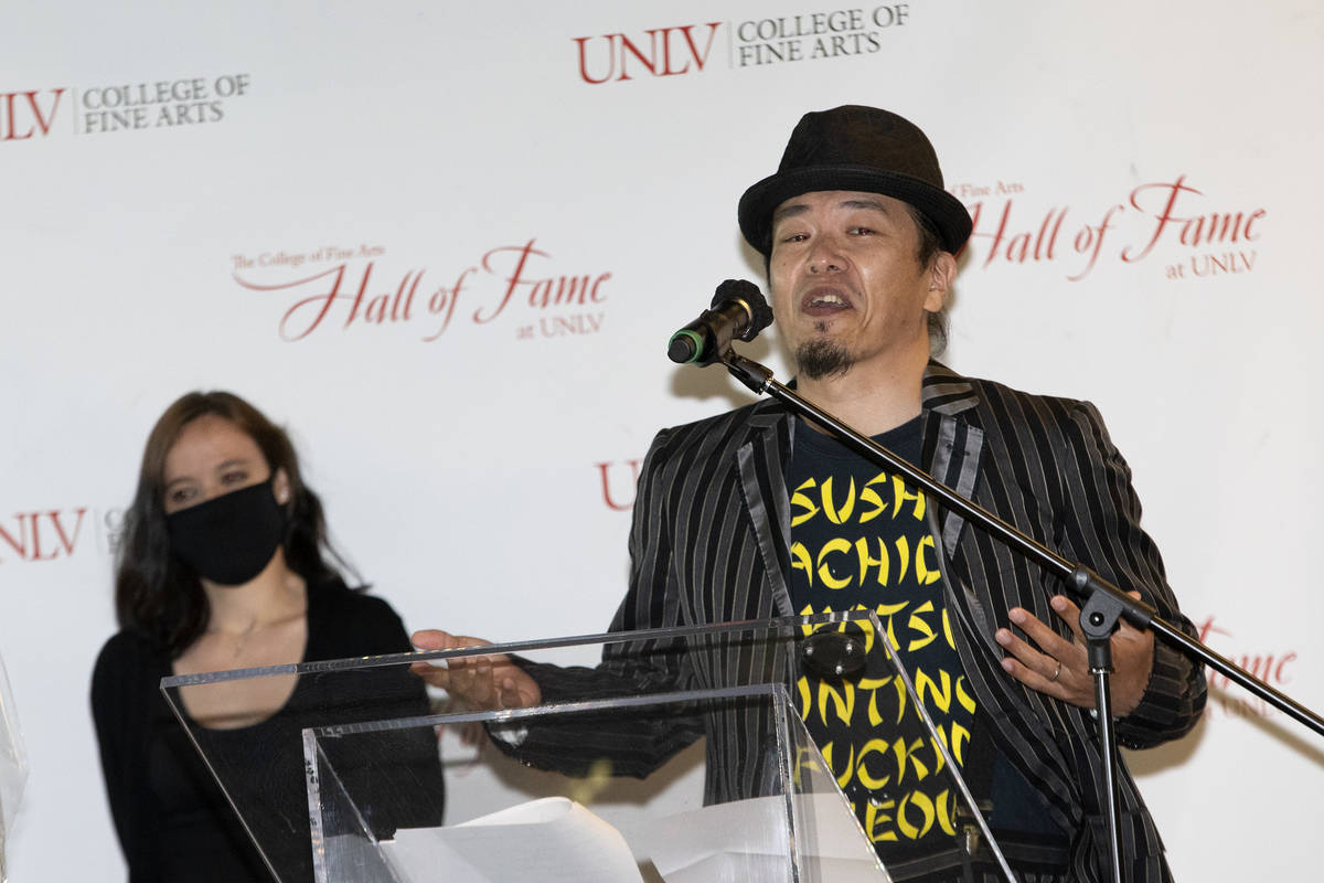 Sush Machida, a Japanese-born, American-based artist, is recognized as Alumni of the Year durin ...