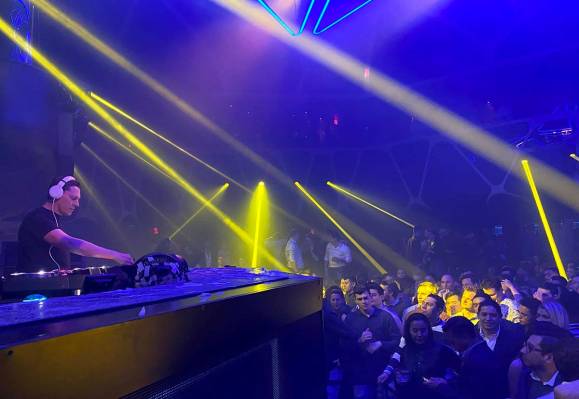 Tiesto performs during the DreamlandXR Closing Night Party at Hakkasan Nightclub at the MGM Gra ...