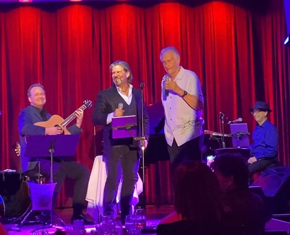 John Wedemeyer, Bucky Heard, Bill Medley and Joey Melotti are shown at Medley's unbilled appear ...