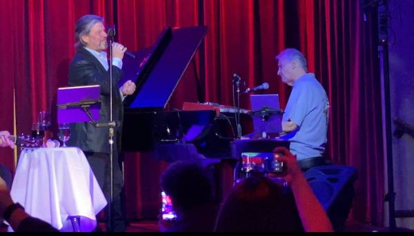 Bucky Heard and Bill Medley are shown at Medley's unbilled appearance at the Italian American C ...