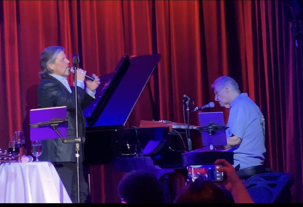 Bucky Heard and Bill Medley are shown at Medley's unbilled appearance at the Italian American C ...