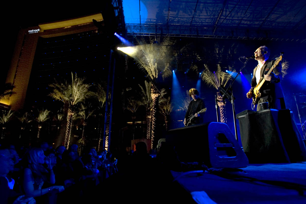 Sting performs at the Red Rock Resort pool during VIP grand opening festivities for $925 millio ...