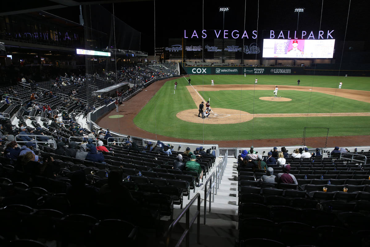 Opening night for the Las Vegas Aviators at Las Vegas Ballpark at Downtown Summerlin on Tuesday ...